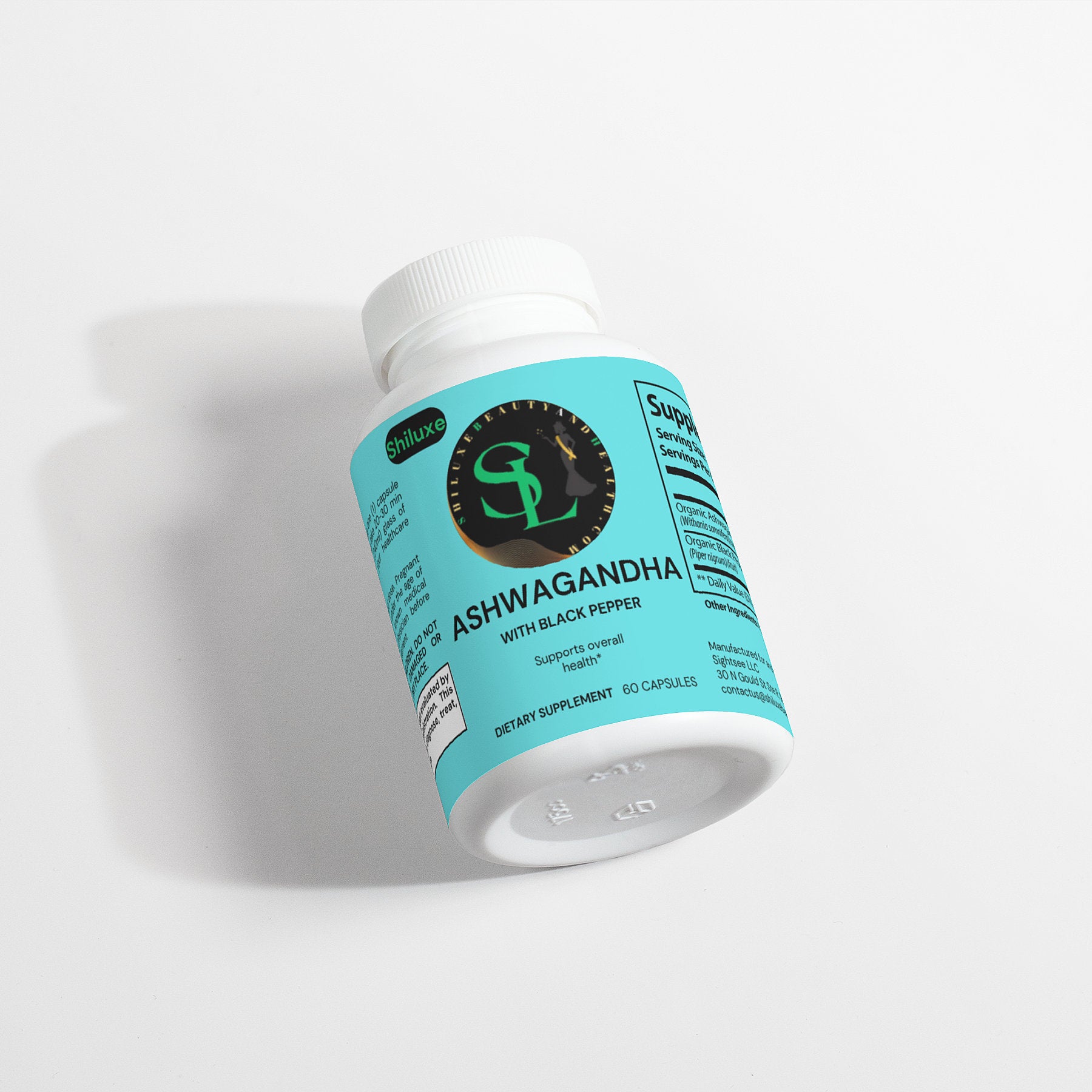 Ashwagandha With Black Pepper - Supports Overall Health. Dietary supplement 60 Capsules