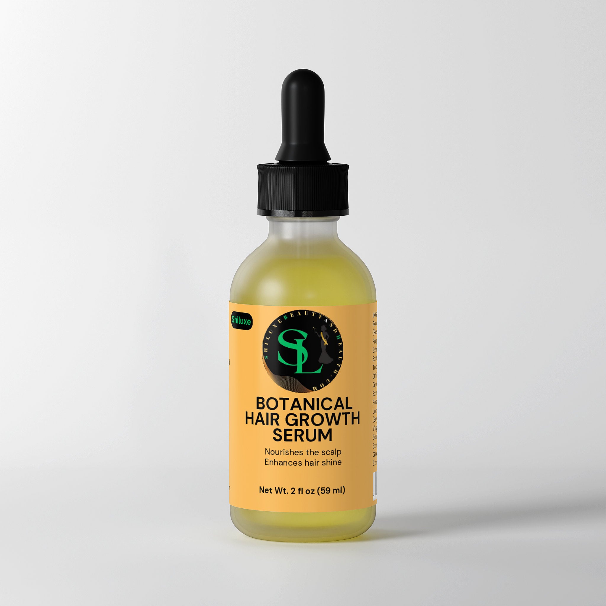 Botanical Hair Growth Serum - Nourishes The Scalp & Enhances Hair shine for Women & Men, 2 FL Oz