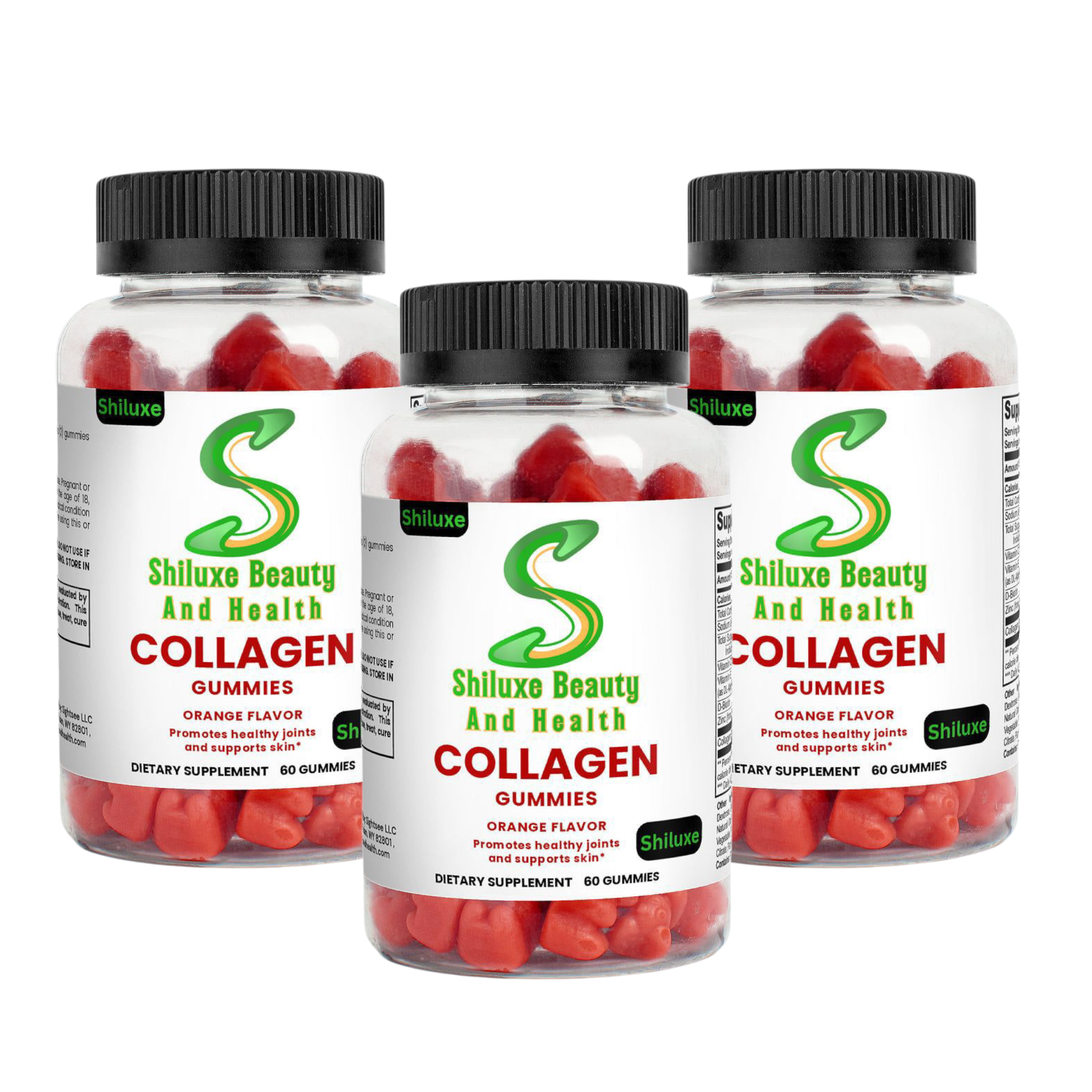 Collagen Gummies (Adult)- Perfect replacement for traditional Sugar Gummies for Body & Immune system. Dietary supplement 60 Gummies, Pack of 3