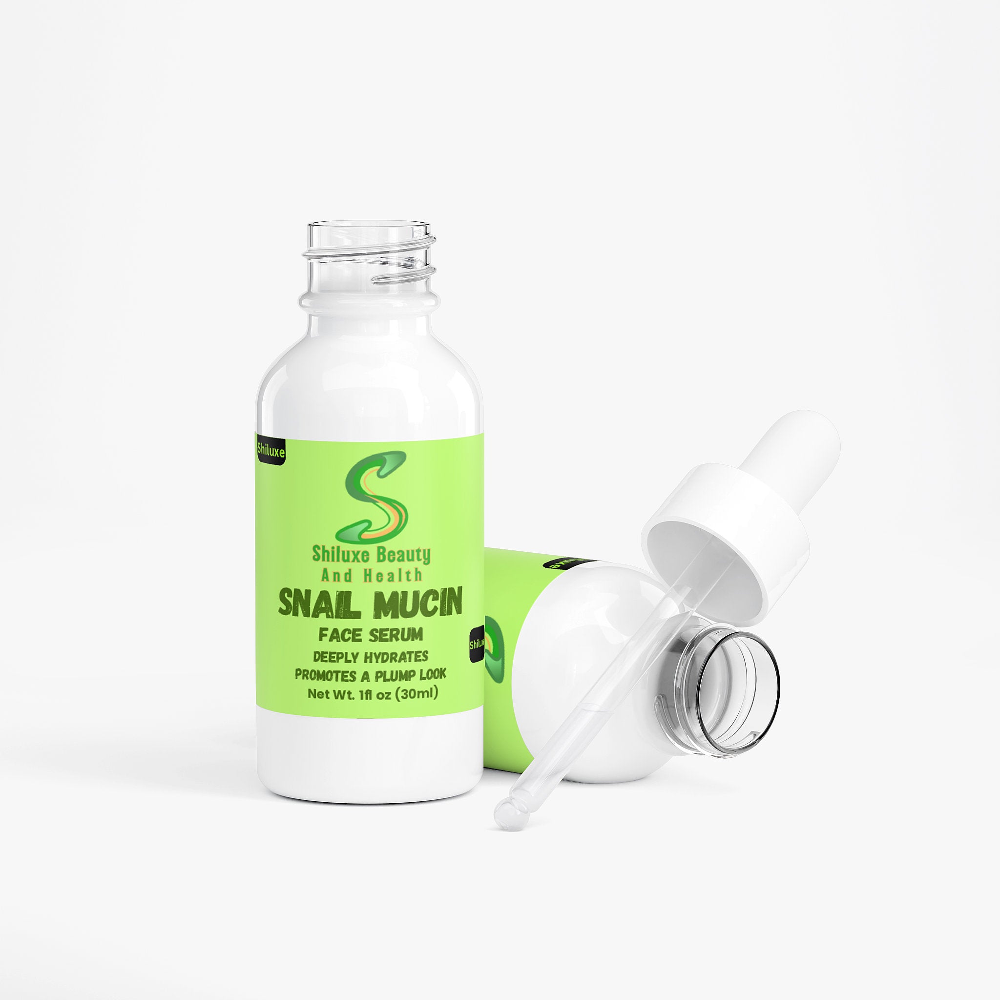 Snail Mucin Face Serum, with Hydrolyzed Collagen & Hyaluronic For Men & Women, All Skin Types, Made in The USA, 1 fl Oz