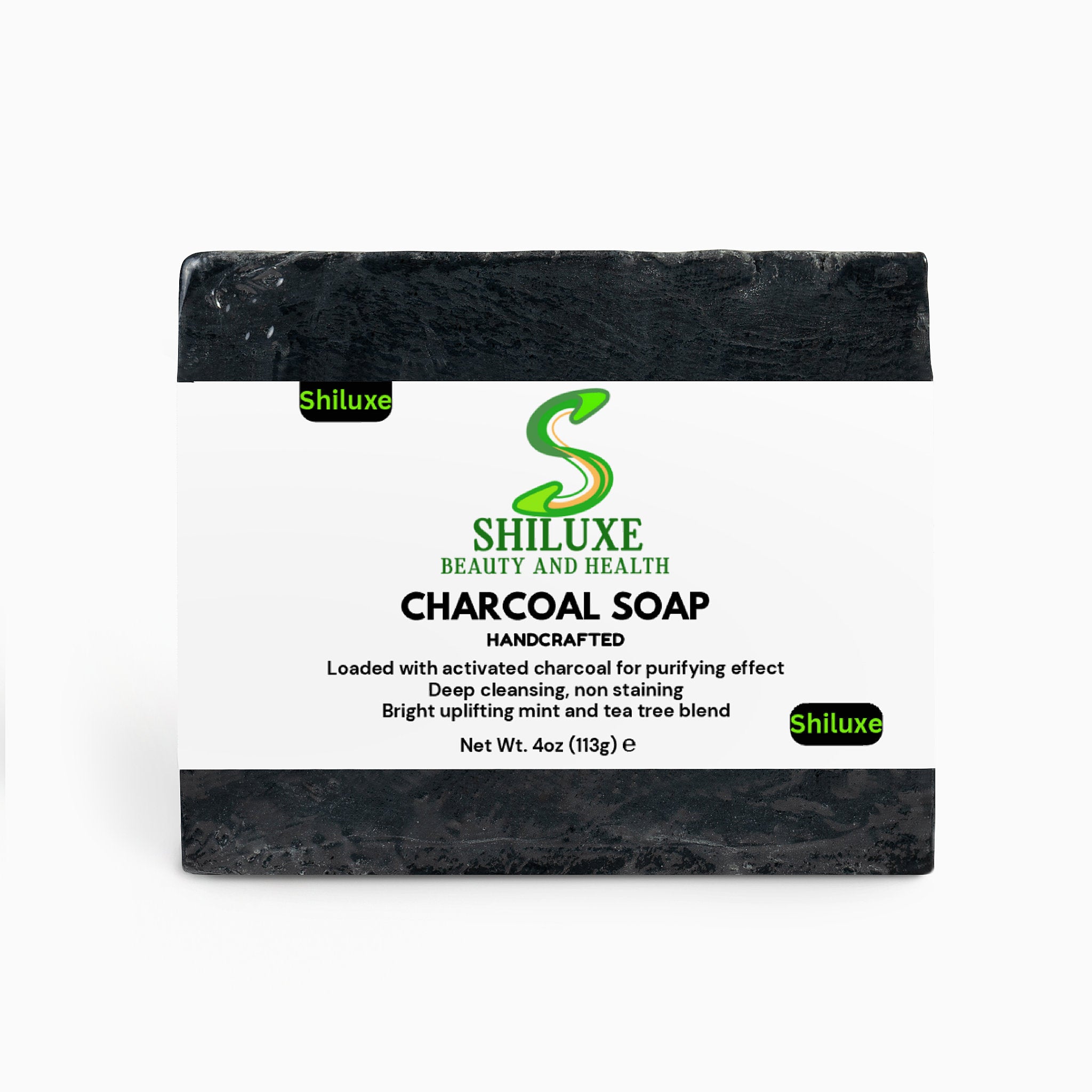 Charcoal Soap Bar for Acne, Black Spots, Blemishes_ For Face & Oily Skin, 4 Oz. Handcrafted with activated Charcoal, Organic Ingredients & Essential Oils