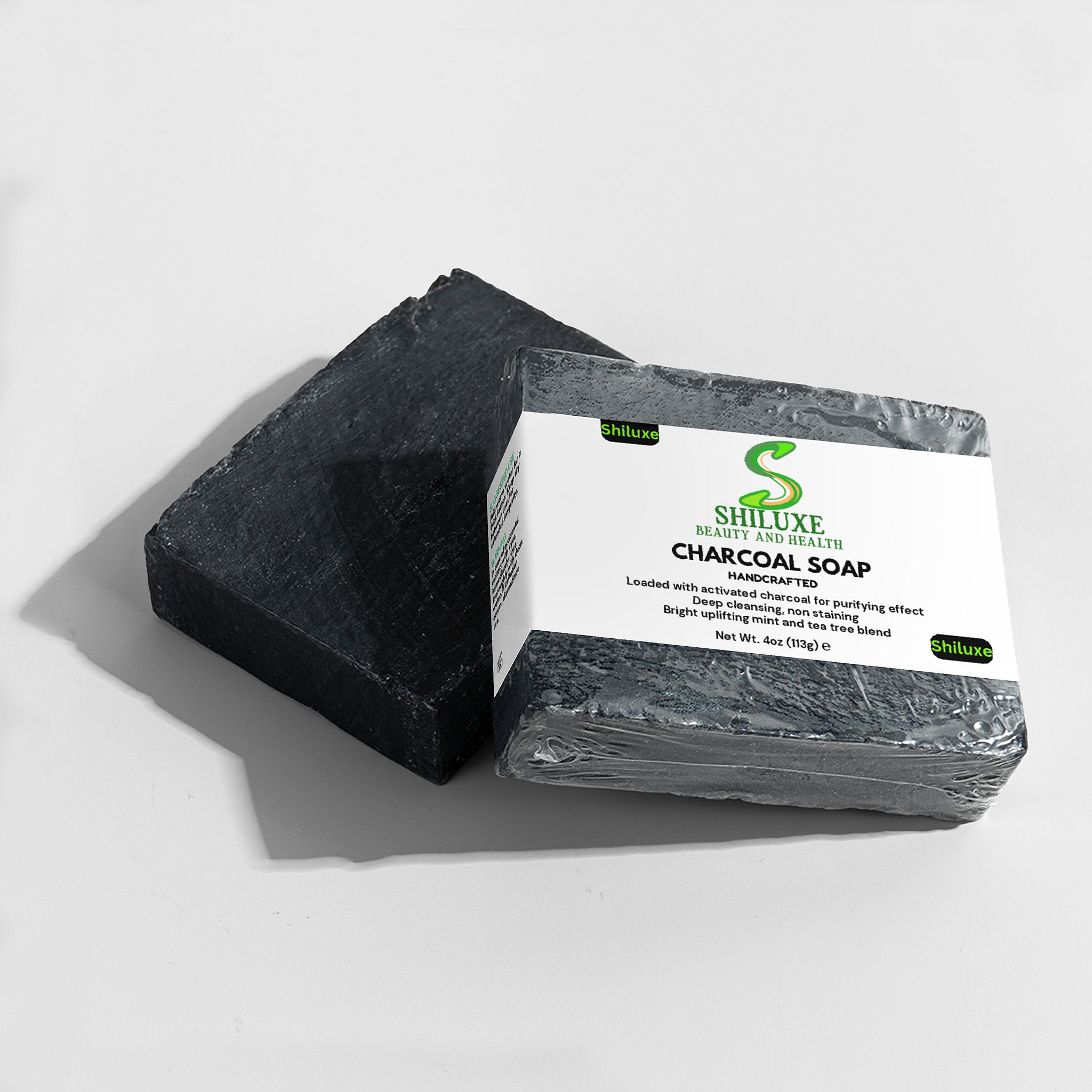 Charcoal Soap Bar for Acne, Black Spots, Blemishes_ For Face & Oily Skin, 4 Oz. Handcrafted with activated Charcoal, Organic Ingredients & Essential Oils