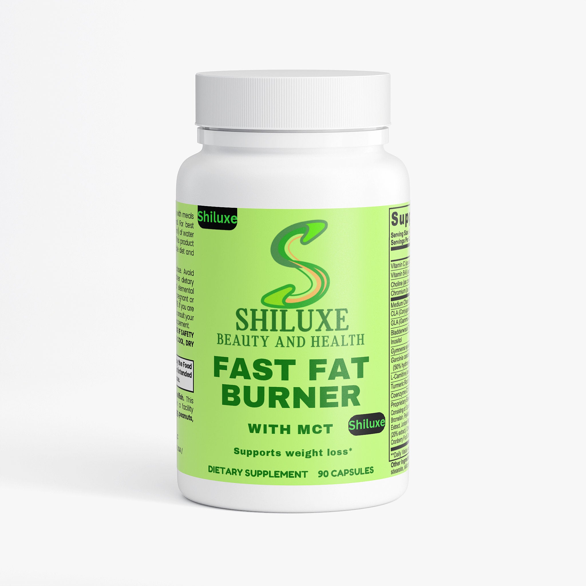 FAST Fat Burner with MCT- Supports Weight Loss, for Men & Women. Dietary Supplement 90 Capsules