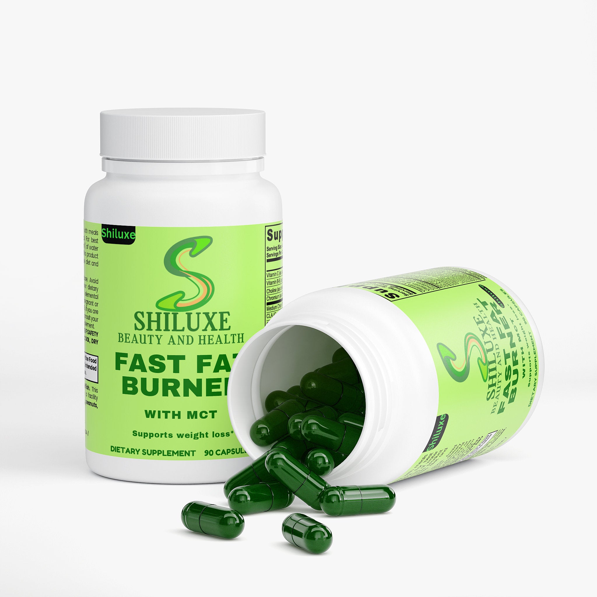 FAST Fat Burner with MCT- Supports Weight Loss, for Men & Women. Dietary Supplement 90 Capsules, Pack of 2