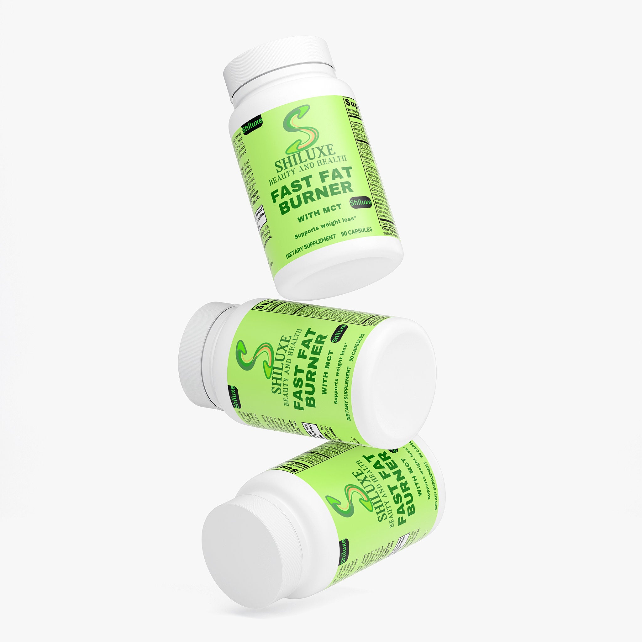 FAST Fat Burner with MCT- Supports Weight Loss, for Men & Women. Dietary Supplement 90 Capsules, Pack of 2