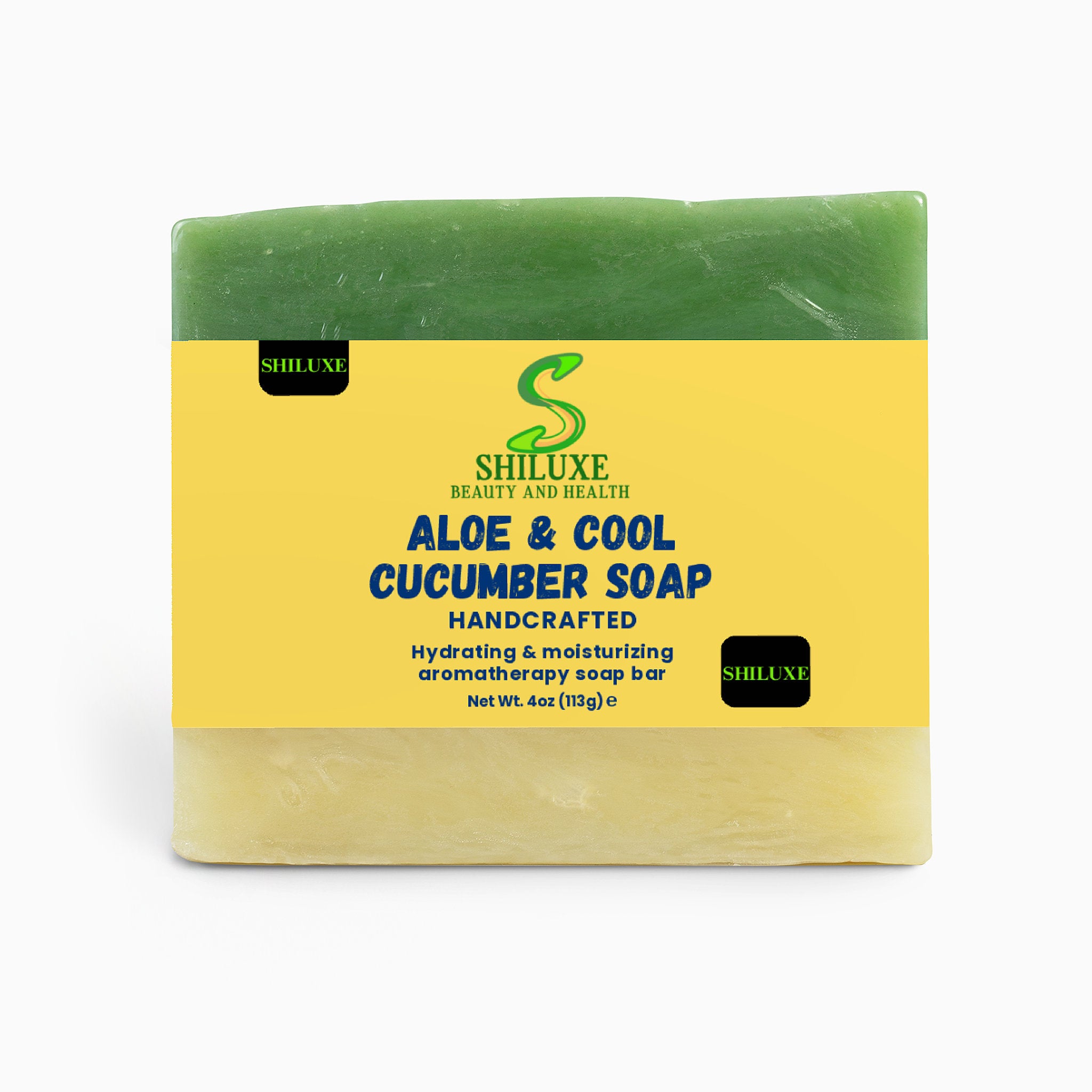 Aloe & Cool Cucumber Soap, Hydrating & Moisturizing Aromatheraphy Bar Soap, Made In The USA / 4 Oz