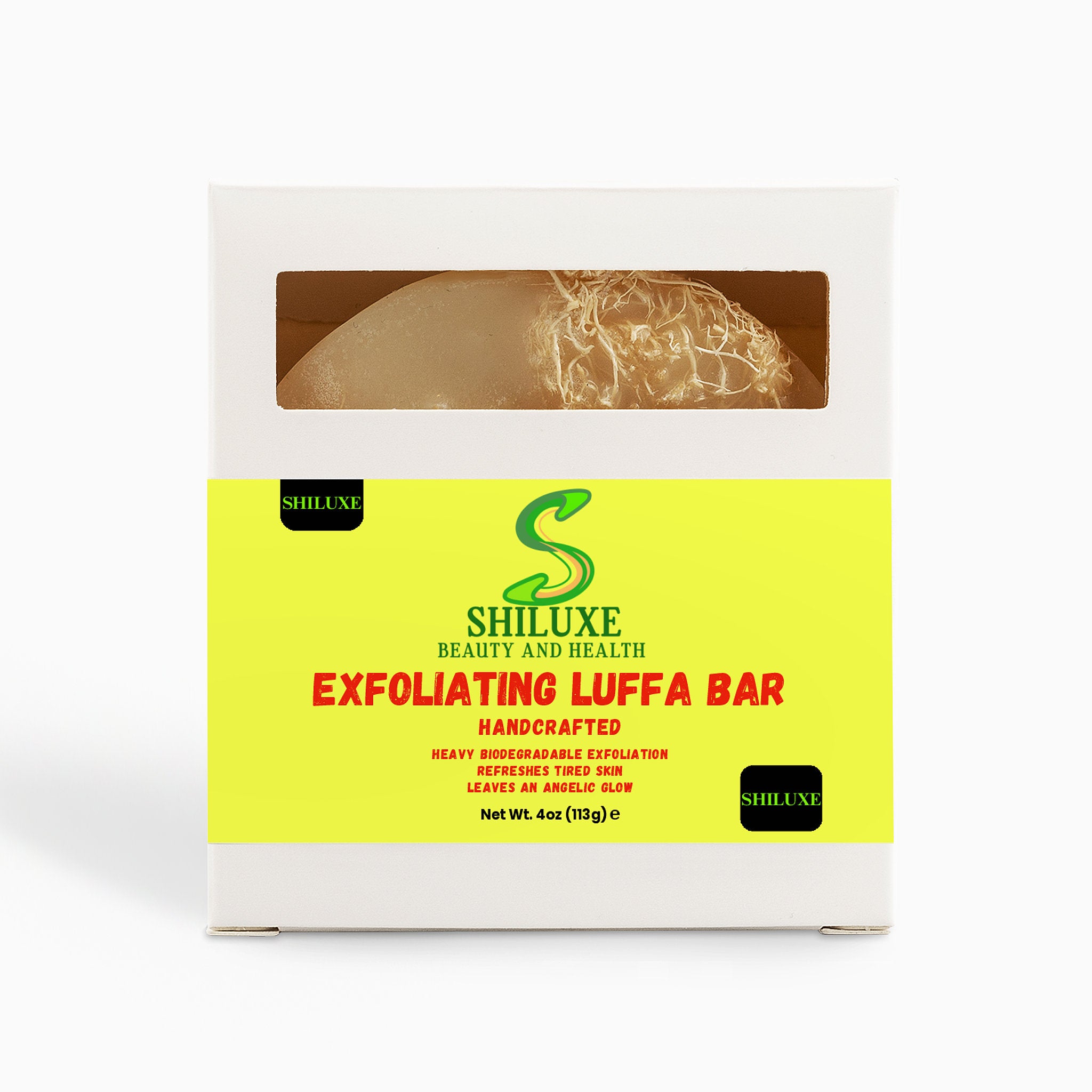 Exfoliating Luffa Bar, Refreshes tired Skin, leaves an angelic glow, 4 Oz