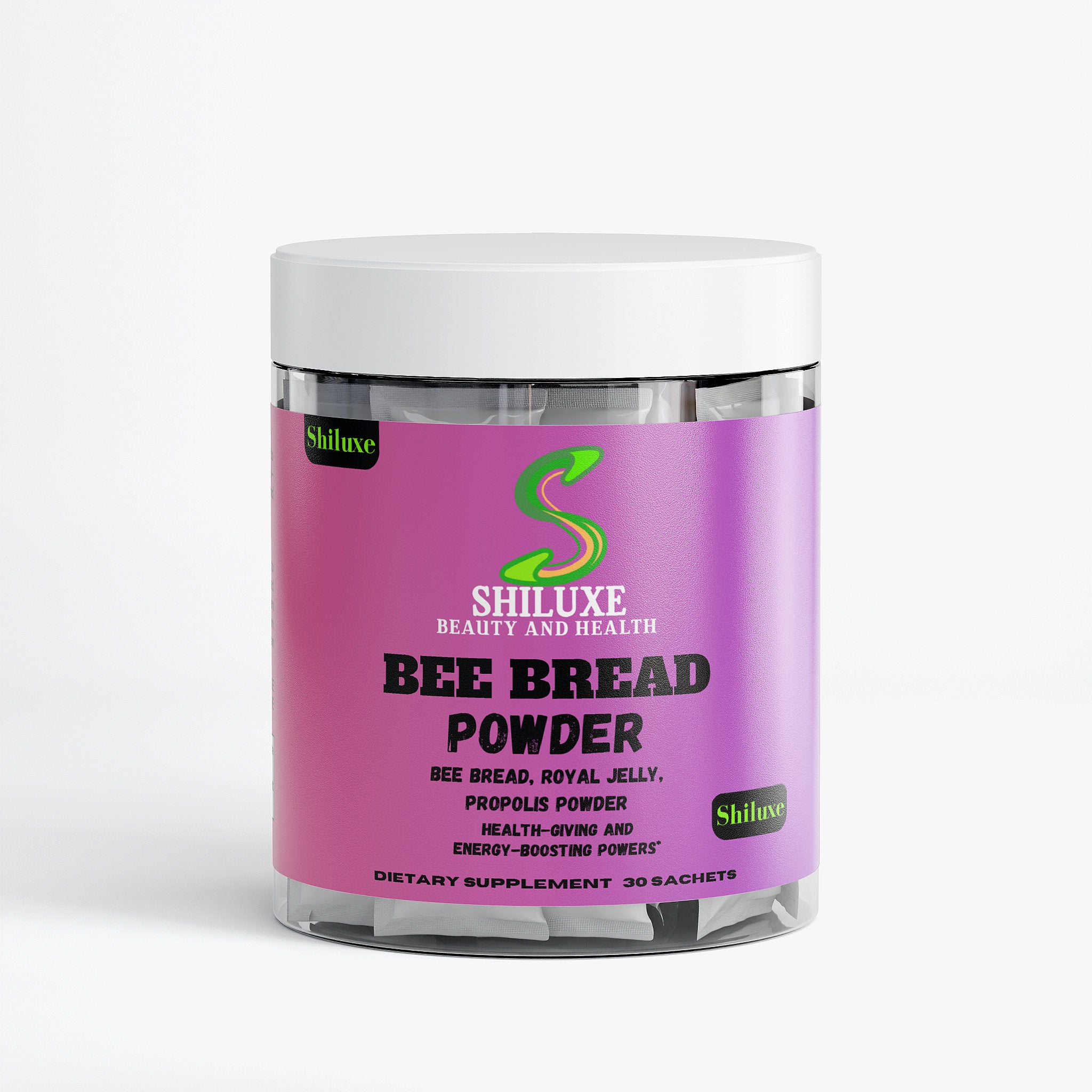 Bee Bread Powder, Health-giving and energy-boosting powers, Dietary supplement, 30 Sachets