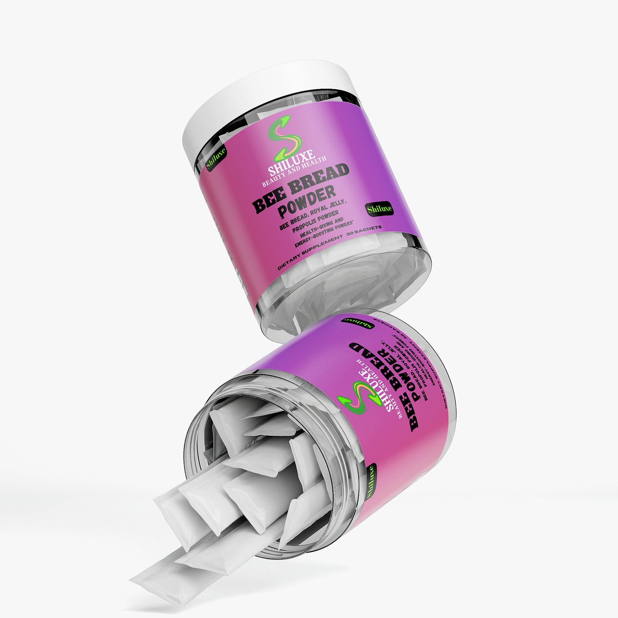 Bee Bread Powder, Health-giving and energy-boosting powers, Dietary supplement, 30 Sachets