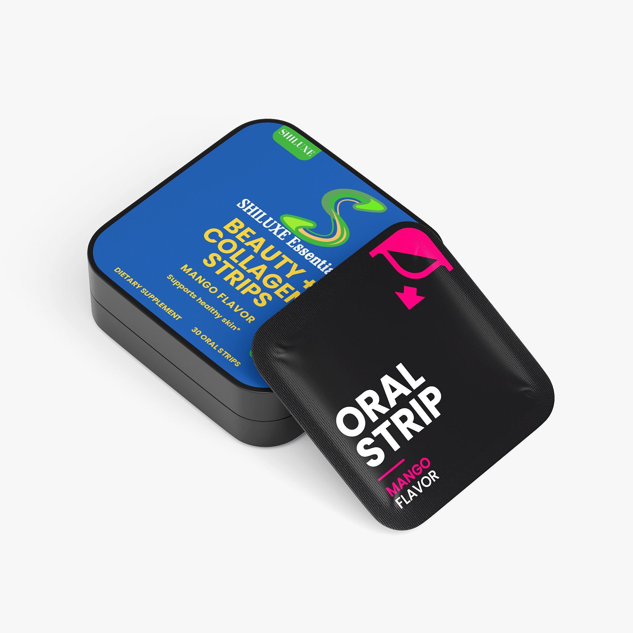 Beauty + Collagen Strips, Mango Flavor, Supports Healthy Skin, Dietary Supplement, 30 Oral Strips