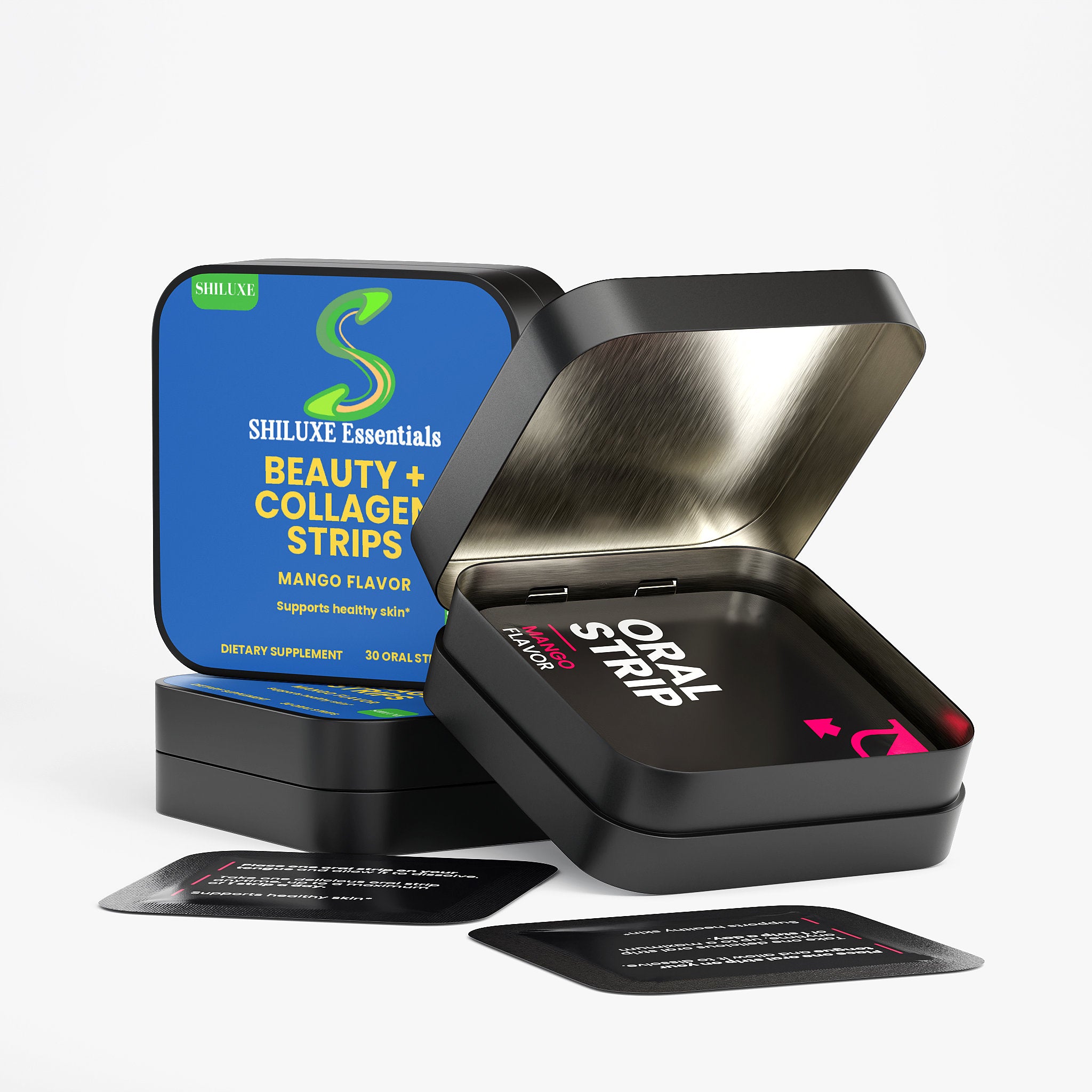 Beauty + Collagen Strips, Mango Flavor, Supports Healthy Skin, Dietary Supplement, 30 Oral Strips