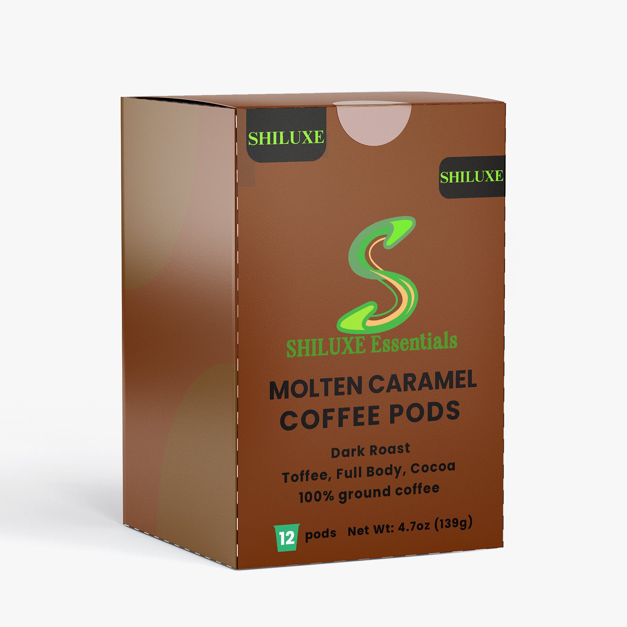 Molten Caramel Coffee Pods (Dark Roast), 12 pods / 4.7oz