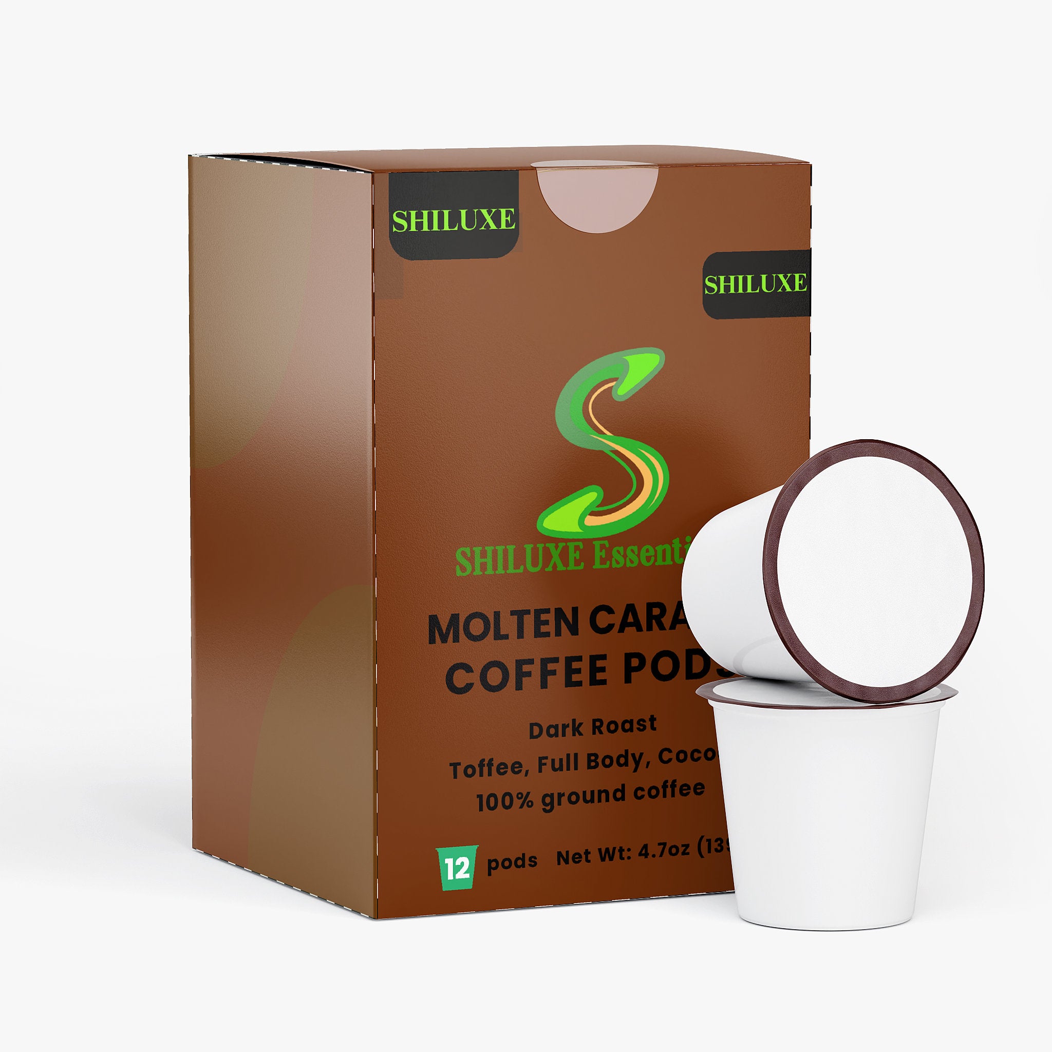 Molten Caramel Coffee Pods (Dark Roast), 12 pods / 4.7oz