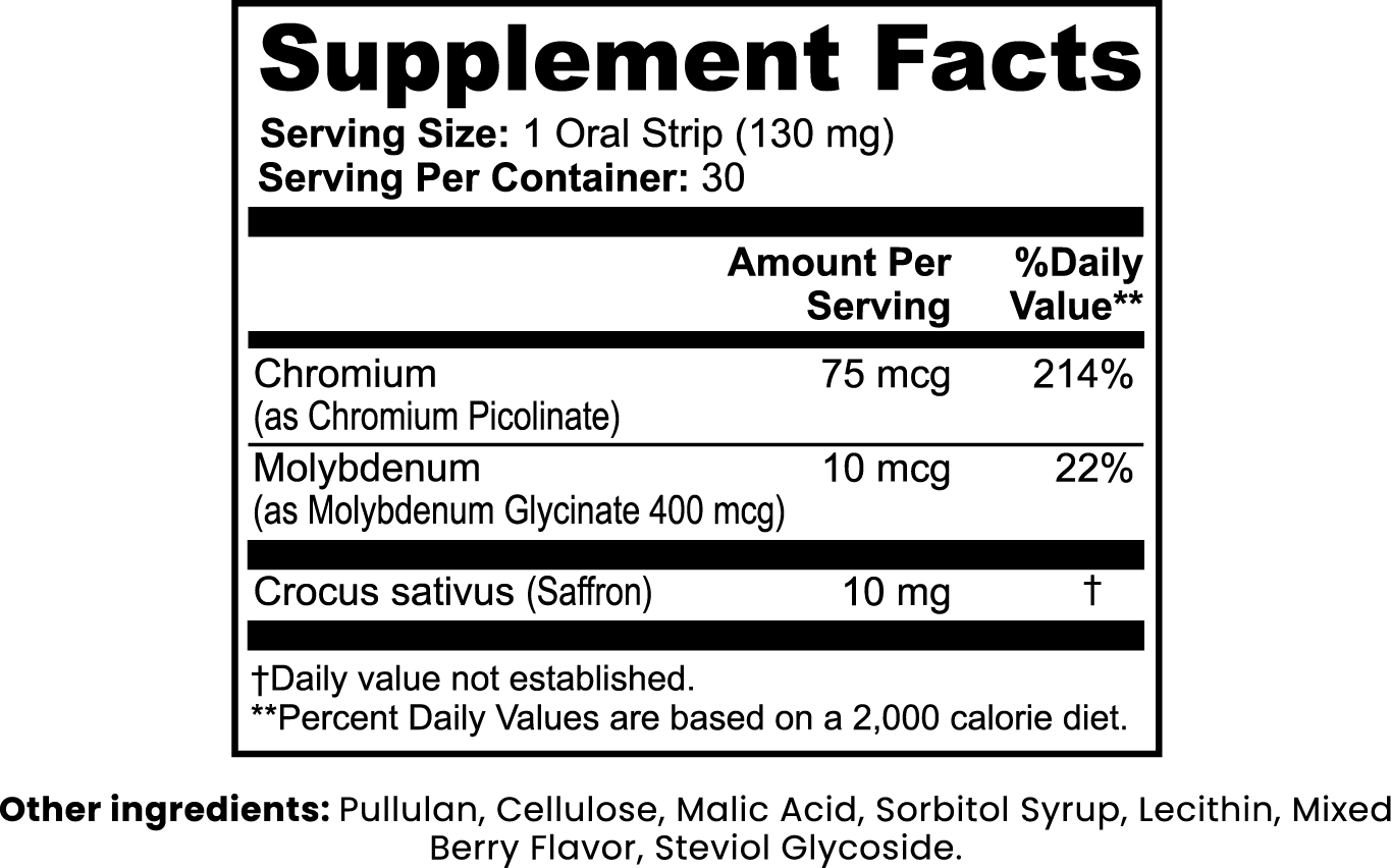 Appetite Balance & Weight Support Strips, 30 Oral Strips