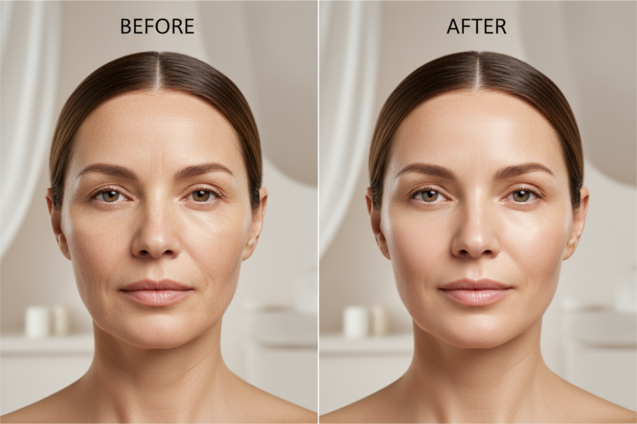 Collagen Strips Before After Transformation