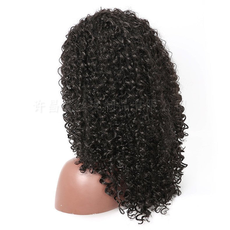 Cross Border Hot Sale African Wig European And American Wig Fluffy Long Curly Hair Small Curly Wave High Temperature Silk Chemical Fiber Headgear - Shiluxebeautyandhealth.com