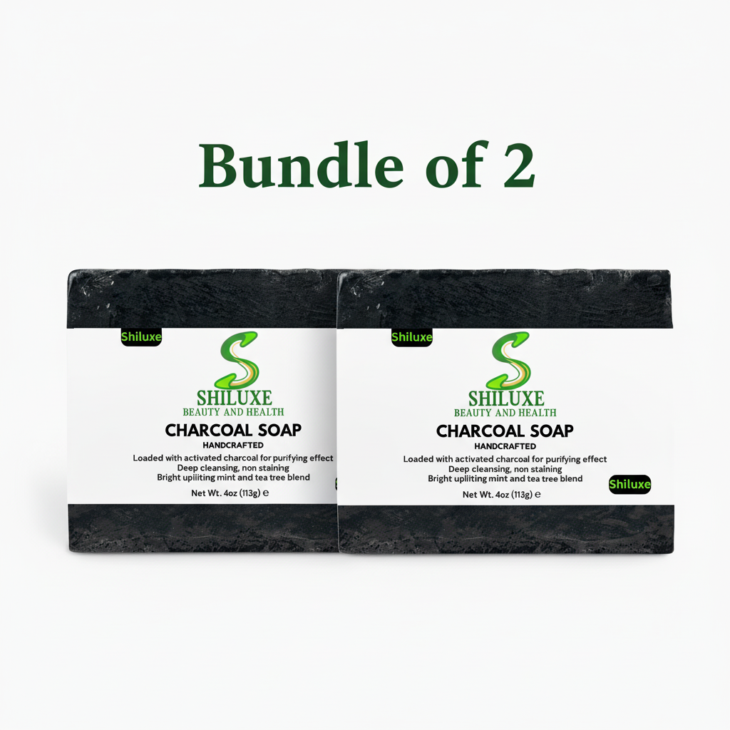 Shiluxe Charcoal Soap Bundle of 2 - Larger Soaps